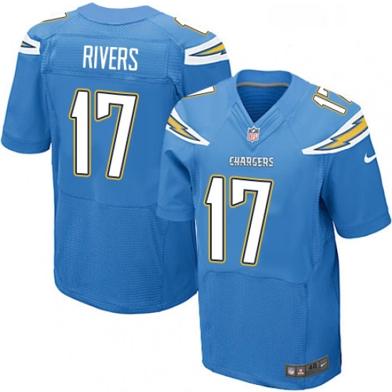 Men Nike Los Angeles Chargers 17 Philip Rivers New Elite Electric Blue Alternate NFL Jersey Men Nike Los Angeles Chargers 17 Philip Rivers New Elite Electric Blue Alternate NFL Jersey