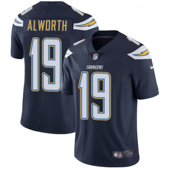 Men Nike Los Angeles Chargers 19 Lance Alworth Navy Blue Team Color Vapor Untouchable Limited Player NFL Jersey Men Nike Los Angeles Chargers 19 Lance Alworth Navy Blue Team Color Vapor Untouchable Limited Player NFL Jersey