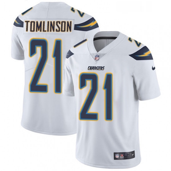 Men Nike Los Angeles Chargers 21 LaDainian Tomlinson White Vapor Untouchable Limited Player NFL Jersey Men Nike Los Angeles Chargers 21 LaDainian Tomlinson White Vapor Untouchable Limited Player NFL Jersey