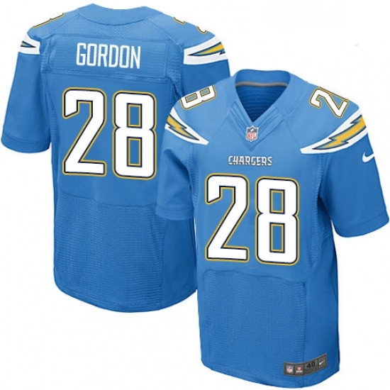 Men Nike Los Angeles Chargers 28 Melvin Gordon Elite Electric Blue Alternate NFL Jersey Men Nike Los Angeles Chargers 28 Melvin Gordon Elite Electric Blue Alternate NFL Jersey
