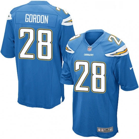 Men Nike Los Angeles Chargers 28 Melvin Gordon Game Electric Blue Alternate NFL Jersey Men Nike Los Angeles Chargers 28 Melvin Gordon Game Electric Blue Alternate NFL Jersey