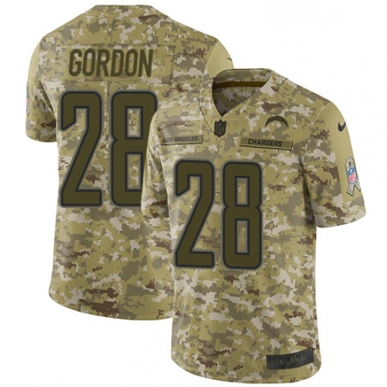 Men Nike Los Angeles Chargers 28 Melvin Gordon Limited Camo 2018 Salute to Service NFL Jersey Men Nike Los Angeles Chargers 28 Melvin Gordon Limited Camo 2018 Salute to Service NFL Jersey