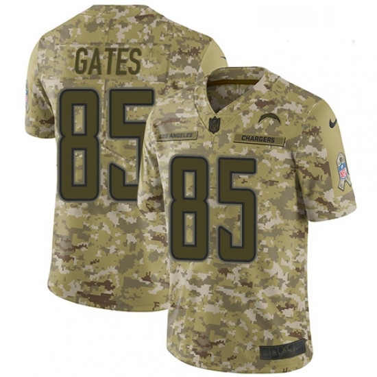 Men Nike Los Angeles Chargers 85 Antonio Gates Limited Camo 2018 Salute to Service NFL Jersey Men Nike Los Angeles Chargers 85 Antonio Gates Limited Camo 2018 Salute to Service NFL Jersey