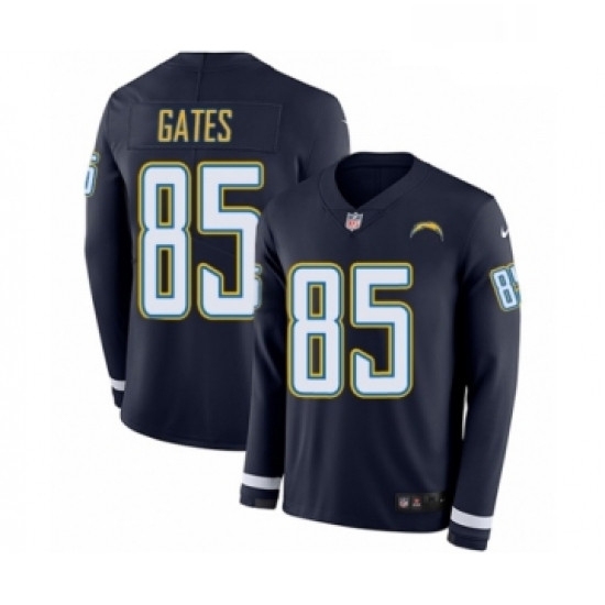 Men Nike Los Angeles Chargers 85 Antonio Gates Limited Navy Blue Therma Long Sleeve NFL Jersey Men Nike Los Angeles Chargers 85 Antonio Gates Limited Navy Blue Therma Long Sleeve NFL Jersey