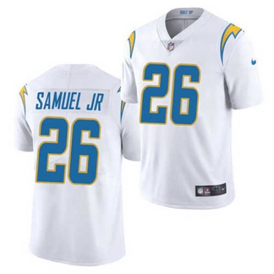 Men Nike Los Angeles Chargers Asante Samuel Jr. #26 White Vapor Limited Jersey Men Nike Los Angeles Chargers Asante Samuel Jr. #26 White Vapor Limited Jersey