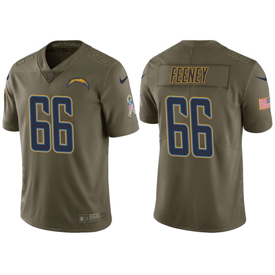 Mens Chargers dan feeney olive 2017 salute to service jersey Mens Chargers dan feeney olive 2017 salute to service jersey