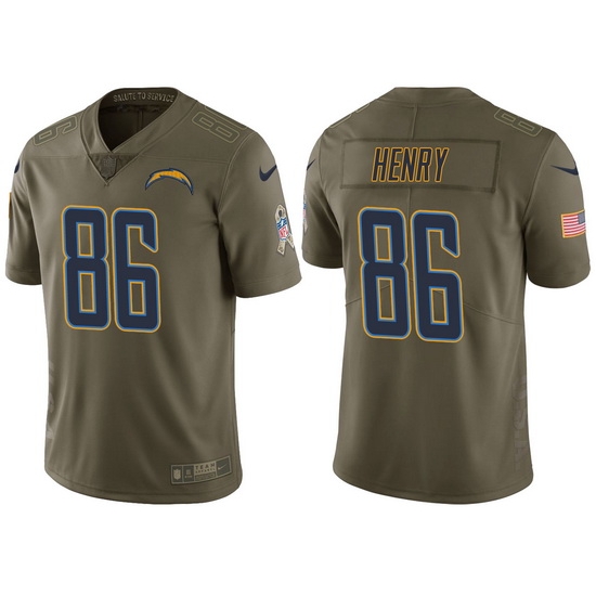 Mens Chargers hunter henry olive 2017 salute to service jersey Mens Chargers hunter henry olive 2017 salute to service jersey