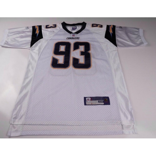 Mens San Diego Chargers Luis Castillo #93 NFL White Reebok Jersey Mens San Diego Chargers Luis Castillo #93 NFL White Reebok Jersey