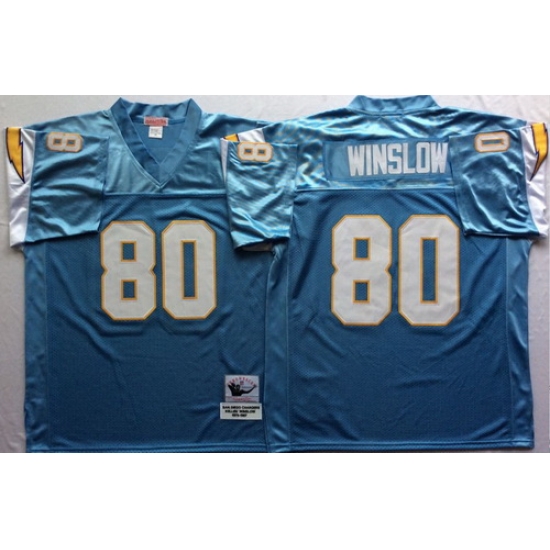 Mitchell And Ness 1994 Chargers #80 Kellen Winslow Blue Throwback Stitched NFL Jersey Mitchell And Ness 1994 Chargers #80 Kellen Winslow Blue Throwback Stitched NFL Jersey