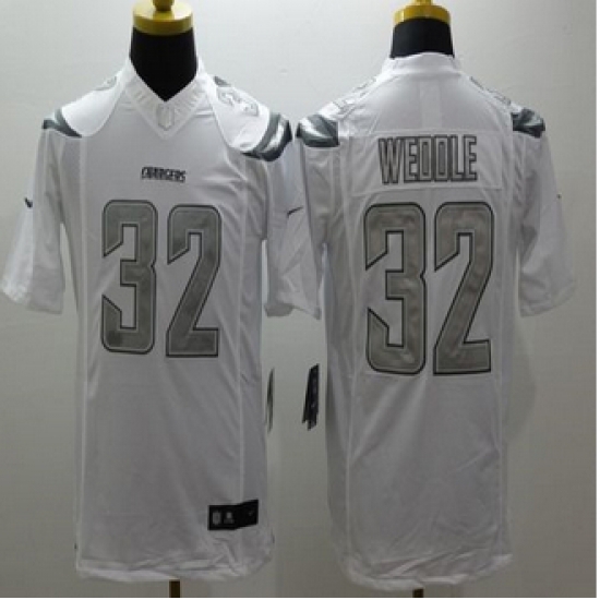 New San Diego Chargers #32 Eric Weddle White Mens Stitched NFL Limited Platinum Jersey New San Diego Chargers #32 Eric Weddle White Mens Stitched NFL Limited Platinum Jersey