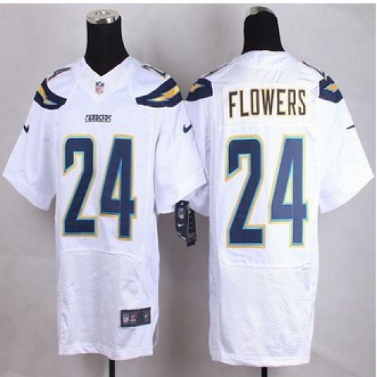 New San Diego Chrgers #24 Brandon Flowers White Men Stitched NFL New Elite Jersey New San Diego Chrgers #24 Brandon Flowers White Men Stitched NFL New Elite Jersey