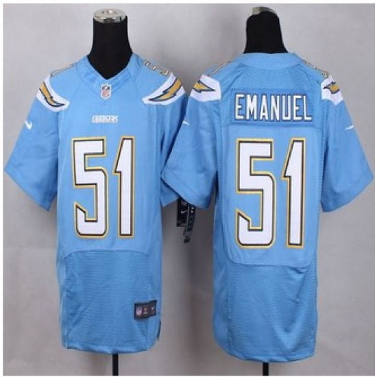 New San Diego Chrgers #51 Kyle Emanuel Electric Blue Alternate Men Stitched NFL New Elite Jersey New San Diego Chrgers #51 Kyle Emanuel Electric Blue Alternate Men Stitched NFL New Elite Jersey