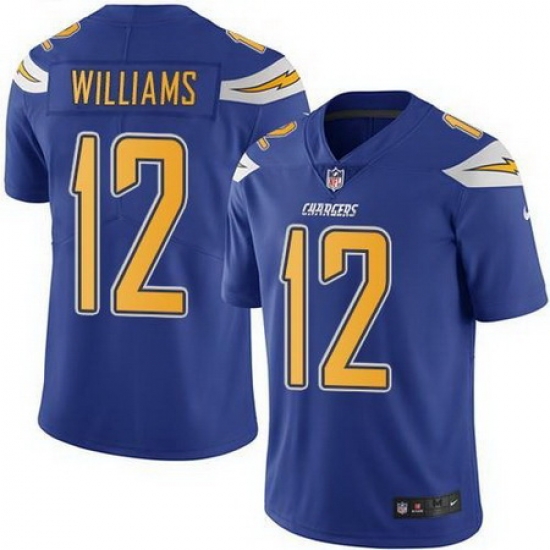 Nike Chargers 12 Mike Williams Electric Blue Color Rush Limited Jersey Nike Chargers 12 Mike Williams Electric Blue Color Rush Limited Jersey