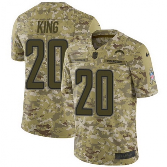 Nike Chargers #20 Desmond King Camo Mens Stitched NFL Limited 2018 Salute To Service Jersey Nike Chargers #20 Desmond King Camo Mens Stitched NFL Limited 2018 Salute To Service Jersey