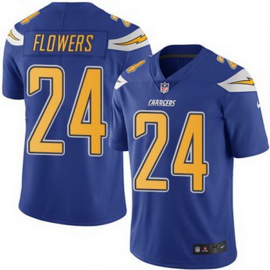 Nike Chargers #24 Brandon Flowers Electric Blue Mens Stitched NFL Limited Rush Jersey Nike Chargers #24 Brandon Flowers Electric Blue Mens Stitched NFL Limited Rush Jersey