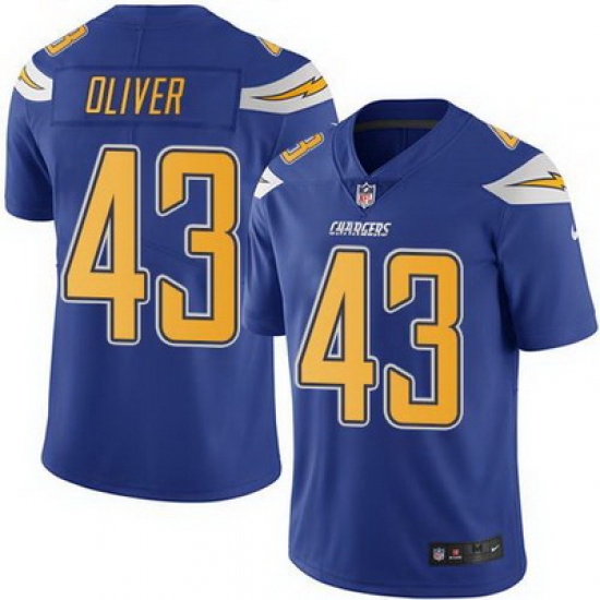 Nike Chargers #43 Branden Oliver Electric Blue Mens Stitched NFL Limited Rush Jersey Nike Chargers #43 Branden Oliver Electric Blue Mens Stitched NFL Limited Rush Jersey