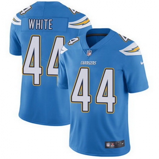 Nike Chargers #44 Kyzir White Electric Blue Alternate Mens Stitched NFL Vapor Untouchable Limited Jersey Nike Chargers #44 Kyzir White Electric Blue Alternate Mens Stitched NFL Vapor Untouchable Limited Jersey