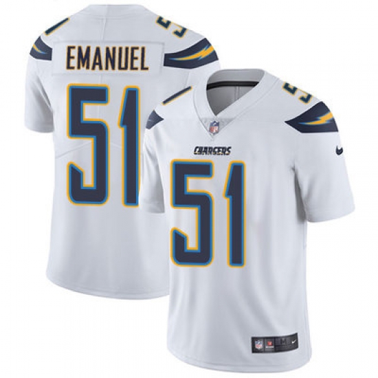 Nike Chargers #51 Kyle Emanuel White Mens Stitched NFL Vapor Untouchable Limited Jersey Nike Chargers #51 Kyle Emanuel White Mens Stitched NFL Vapor Untouchable Limited Jersey