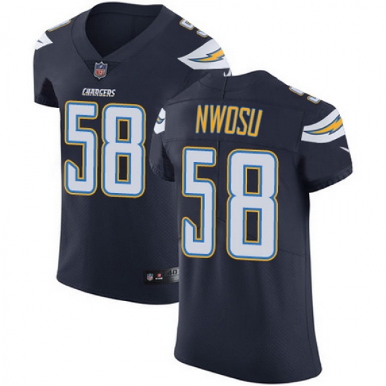 Nike Chargers #58 Uchenna Nwosu Navy Blue Team Color Mens Stitched NFL Vapor Untouchable Elite Jersey Nike Chargers #58 Uchenna Nwosu Navy Blue Team Color Mens Stitched NFL Vapor Untouchable Elite Jersey