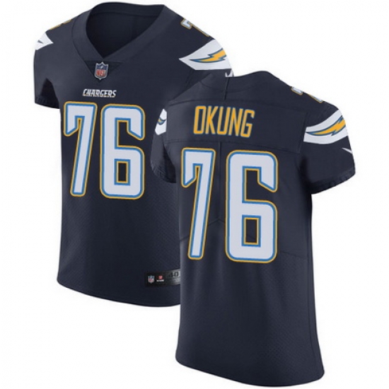 Nike Chargers #76 Russell Okung Navy Blue Team Color Mens Stitched NFL Vapor Untouchable Elite Jersey Nike Chargers #76 Russell Okung Navy Blue Team Color Mens Stitched NFL Vapor Untouchable Elite Jersey