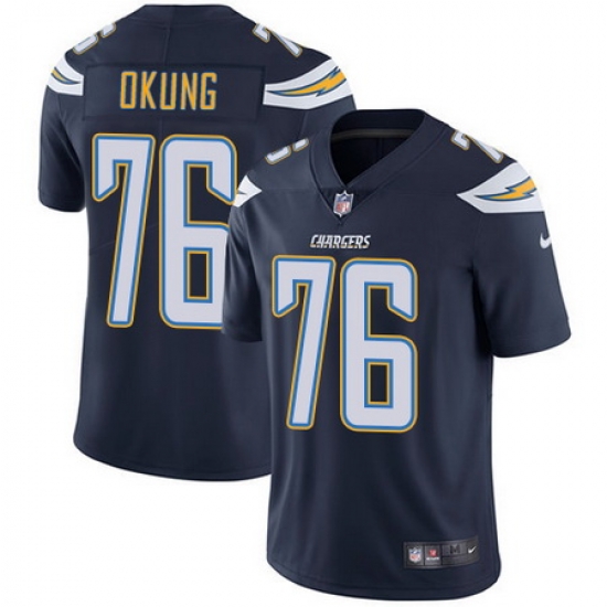 Nike Chargers #76 Russell Okung Navy Blue Team Color Mens Stitched NFL Vapor Untouchable Limited Jersey Nike Chargers #76 Russell Okung Navy Blue Team Color Mens Stitched NFL Vapor Untouchable Limited Jersey