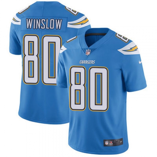 Nike Chargers #80 Kellen Winslow Electric Blue Alternate Mens Stitched NFL Vapor Untouchable Limited Jersey Nike Chargers #80 Kellen Winslow Electric Blue Alternate Mens Stitched NFL Vapor Untouchable Limited Jersey