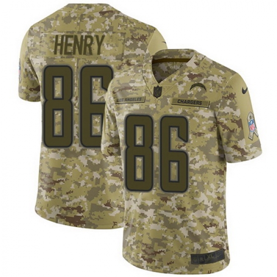 Nike Chargers #86 Hunter Henry Camo Mens Stitched NFL Limited 2018 Salute To Service Jersey Nike Chargers #86 Hunter Henry Camo Mens Stitched NFL Limited 2018 Salute To Service Jersey