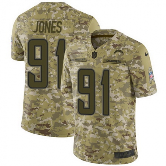 Nike Chargers #91 Justin Jones Camo Mens Stitched NFL Limited 2018 Salute To Service Jersey Nike Chargers #91 Justin Jones Camo Mens Stitched NFL Limited 2018 Salute To Service Jersey