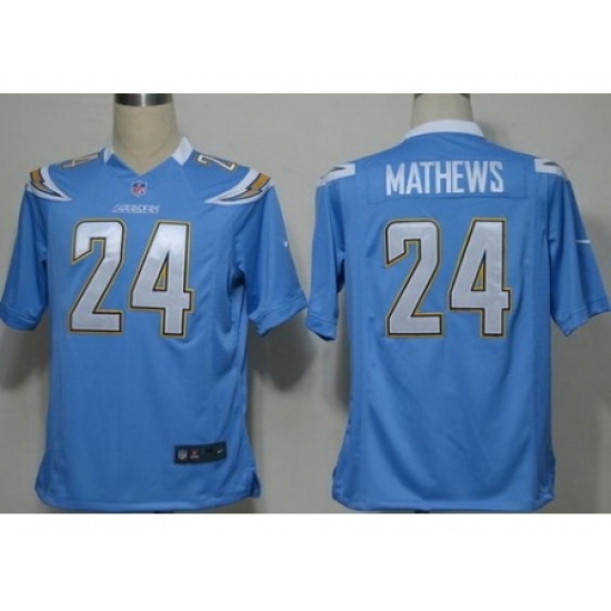 Nike San Diego Chargers 24 Ryan Mathews Light Blue Game NFL Jersey Nike San Diego Chargers 24 Ryan Mathews Light Blue Game NFL Jersey