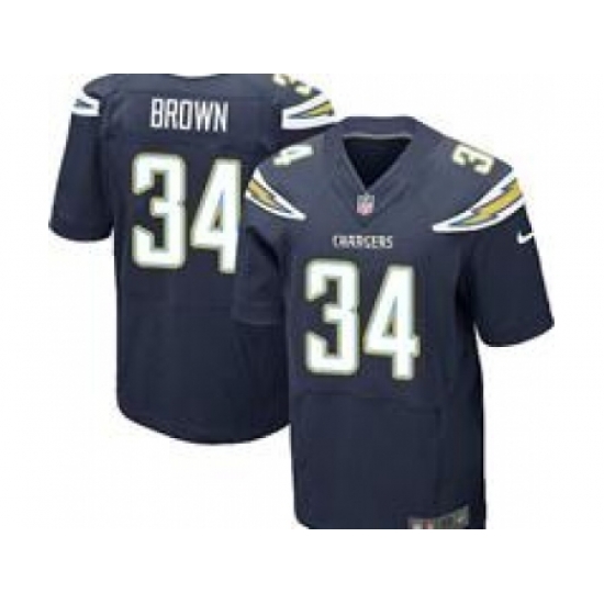 Nike San Diego Chargers 34 Donald Brown Dark Blue Elite NFL Jersey Nike San Diego Chargers 34 Donald Brown Dark Blue Elite NFL Jersey