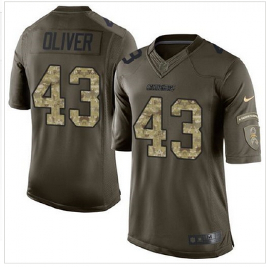 Nike San Diego Chargers #43 Branden Oliver Green Men 27s Stitched NFL Limited Salute to Service Jersey Nike San Diego Chargers #43 Branden Oliver Green Men 27s Stitched NFL Limited Salute to Service Jersey