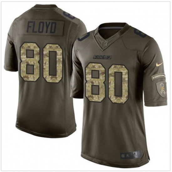 Nike San Diego Chargers #80 Malcom Floyd Green Men 27s Stitched NFL Limited Salute to Service Jersey Nike San Diego Chargers #80 Malcom Floyd Green Men 27s Stitched NFL Limited Salute to Service Jersey