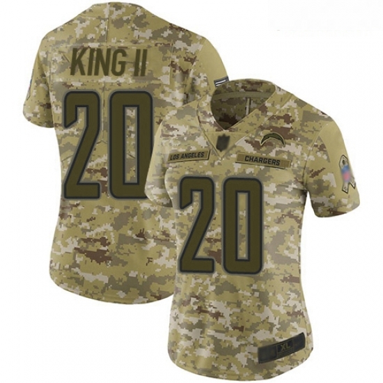 Chargers #20 Desmond King II Camo Women Stitched Football Limited 2018 Salute to Service Jersey Chargers #20 Desmond King II Camo Women Stitched Football Limited 2018 Salute to Service Jersey