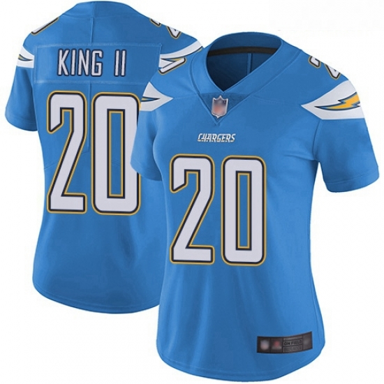 Chargers #20 Desmond King II Electric Blue Alternate Women Stitched Football Vapor Untouchable Limited Jersey Chargers #20 Desmond King II Electric Blue Alternate Women Stitched Football Vapor Untouchable Limited Jersey
