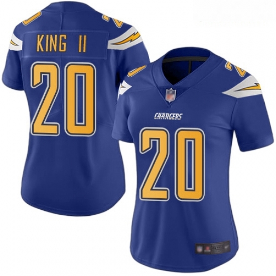 Chargers #20 Desmond King II Electric Blue Women Stitched Football Limited Rush Jersey Chargers #20 Desmond King II Electric Blue Women Stitched Football Limited Rush Jersey