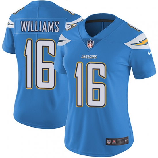 Nike Chargers #16 Tyrell Williams Electric Blue Alternate Womens Stitched NFL Vapor Untouchable Limited Jersey Nike Chargers #16 Tyrell Williams Electric Blue Alternate Womens Stitched NFL Vapor Untouchable Limited Jersey
