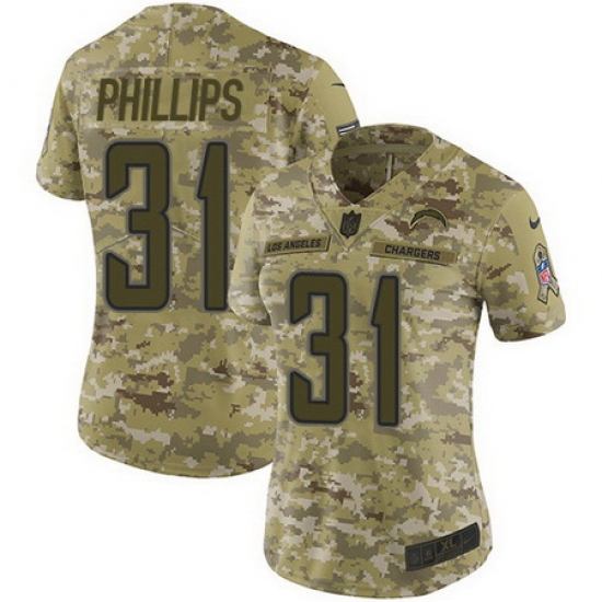 Nike Chargers 31 Adrian Phillips Camo Womens Stitched NFL Limited 2018 Salute to Service Jersey Nike Chargers 31 Adrian Phillips Camo Womens Stitched NFL Limited 2018 Salute to Service Jersey