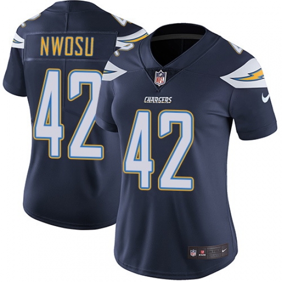Nike Chargers #42 Uchenna Nwosu Navy Blue Team Color Womens Stitched NFL Vapor Untouchable Limited Jersey Nike Chargers #42 Uchenna Nwosu Navy Blue Team Color Womens Stitched NFL Vapor Untouchable Limited Jersey