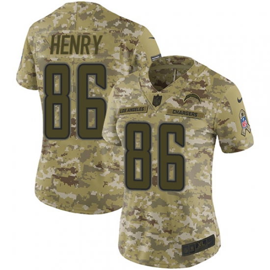 Nike Chargers #86 Hunter Henry Camo Women Stitched NFL Limited 2018 Salute to Service Jersey Nike Chargers #86 Hunter Henry Camo Women Stitched NFL Limited 2018 Salute to Service Jersey