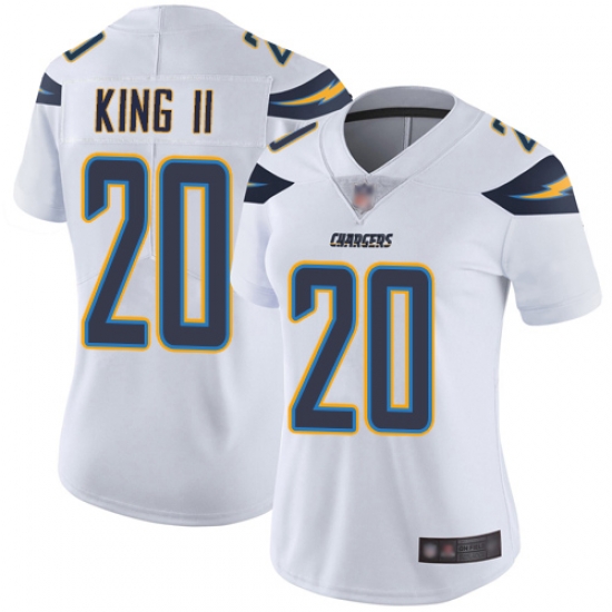 Women Chargers 20 Desmond King II White Stitched Football Vapor Untouchable Limited Jersey Women Chargers 20 Desmond King II White Stitched Football Vapor Untouchable Limited Jersey