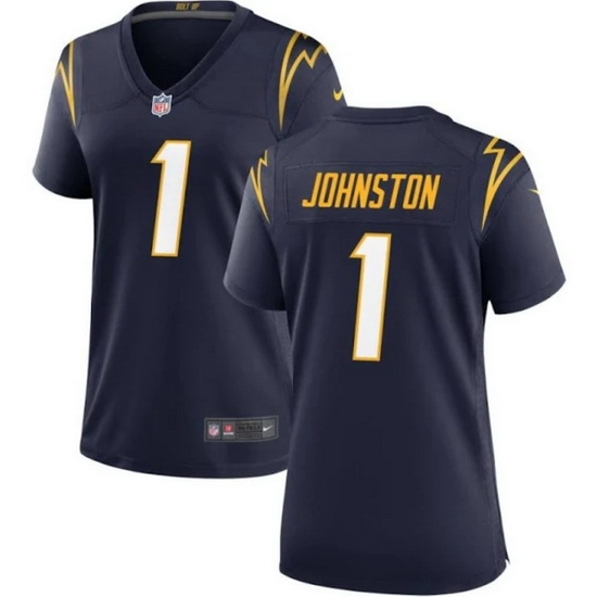 Women Los Angeles Chargers 1 Quentin Johnston Navy Stitched Game Jersey Women Los Angeles Chargers 1 Quentin Johnston Navy Stitched Game Jersey