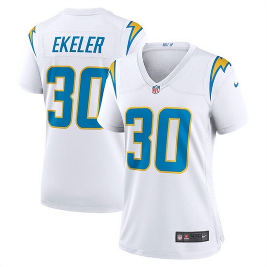 Women Los Angeles Chargers 30 Austin Ekeler White Stitched Game Jersey Women Los Angeles Chargers 30 Austin Ekeler White Stitched Game Jersey