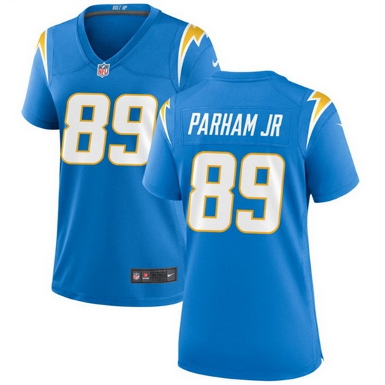 Women Los Angeles Chargers 89 Donald Parham Jr Blue Stitched Game Jersey Run Small Women Los Angeles Chargers 89 Donald Parham Jr Blue Stitched Game Jersey Run Small