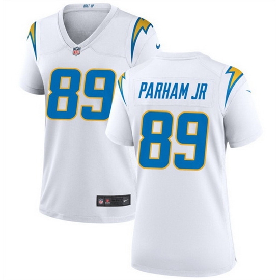 Women Los Angeles Chargers 89 Donald Parham Jr White Stitched Game Jersey Run Small Women Los Angeles Chargers 89 Donald Parham Jr White Stitched Game Jersey Run Small