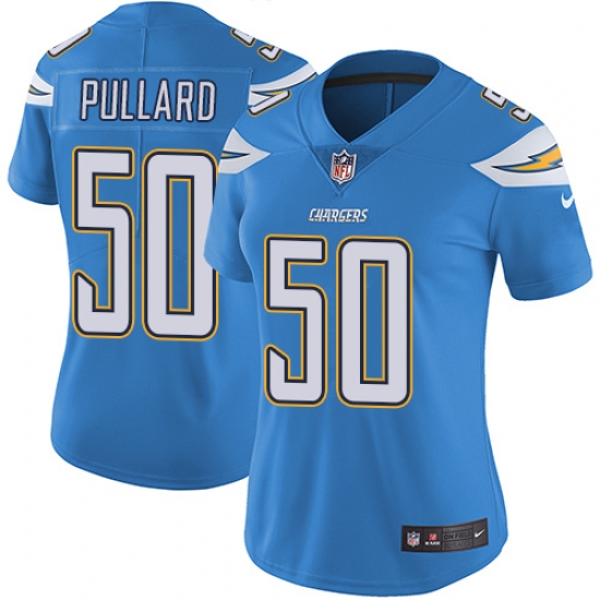 Womens Chargers #50 Hayes Pullard Electric Blue Vapor Untouchable Jersey Womens Chargers #50 Hayes Pullard Electric Blue Vapor Untouchable Jersey