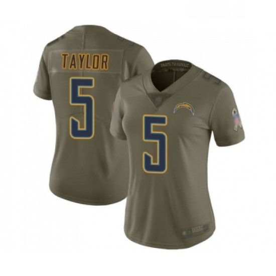 Womens Los Angeles Chargers 5 Tyrod Taylor Limited Olive 2017 Salute to Service Football Jersey Womens Los Angeles Chargers 5 Tyrod Taylor Limited Olive 2017 Salute to Service Football Jersey