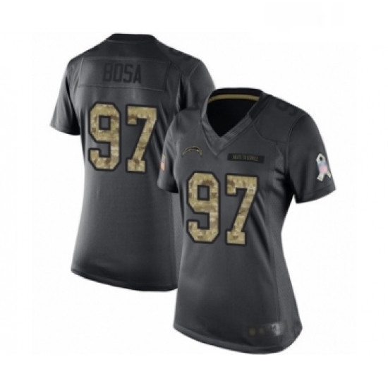 Womens Los Angeles Chargers 97 Joey Bosa Limited Black 2016 Salute to Service Football Jersey Womens Los Angeles Chargers 97 Joey Bosa Limited Black 2016 Salute to Service Football Jersey