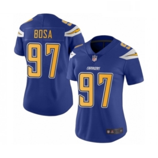 Womens Los Angeles Chargers 97 Joey Bosa Limited Electric Blue Rush Vapor Untouchable Football Jersey Womens Los Angeles Chargers 97 Joey Bosa Limited Electric Blue Rush Vapor Untouchable Football Jersey