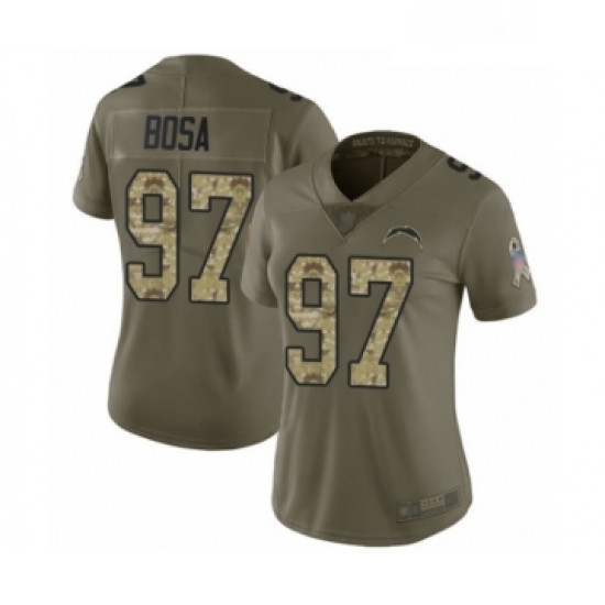 Womens Los Angeles Chargers 97 Joey Bosa Limited Olive Camo 2017 Salute to Service Football Jersey Womens Los Angeles Chargers 97 Joey Bosa Limited Olive Camo 2017 Salute to Service Football Jersey