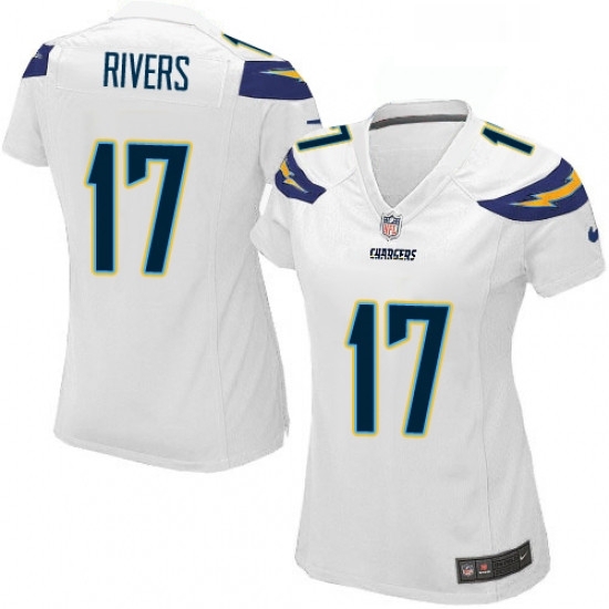 Womens Nike Los Angeles Chargers 17 Philip Rivers Game White NFL Jersey Womens Nike Los Angeles Chargers 17 Philip Rivers Game White NFL Jersey